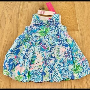 NWT 18/24 Mth Lilly Pulitzer Lion Around Britt Baby Bubble Dress & Bloomers.